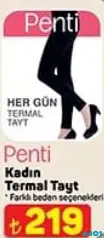 PENTİ KADIN TERMAL TAYT fiyat ve kampanya bilgisi
